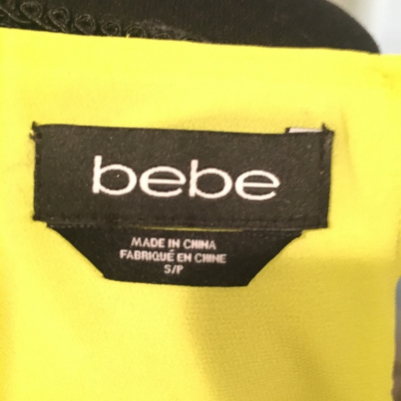 BEBE kiwi green bling ruffle cami top size Small - Picture 6 of 6